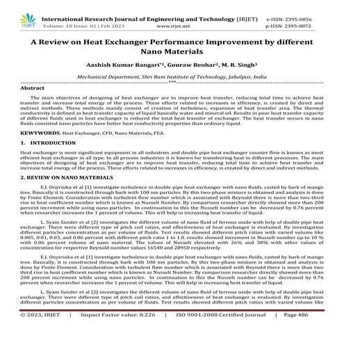 Effect of nanofluid on heat transfer characteristics of double pipe ...