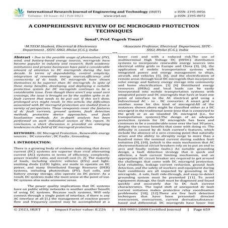 A COMPREHENSIVE REVIEW OF DC MICROGRID PROTECTION TECHNIQUES
