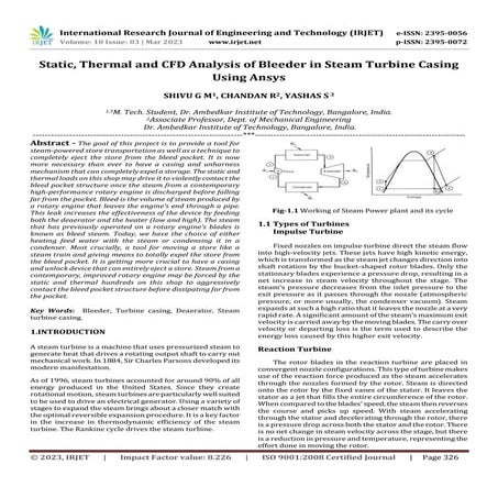 IRJET- Structural and Thermal Analysis of Steam Turbine Casing | PDF