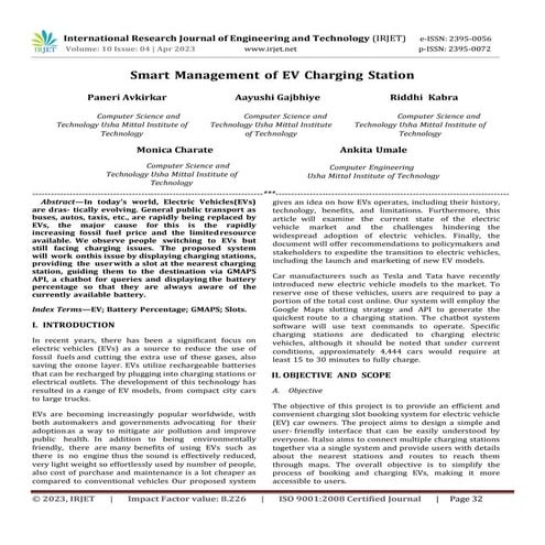 Smart Management of EV Charging Station