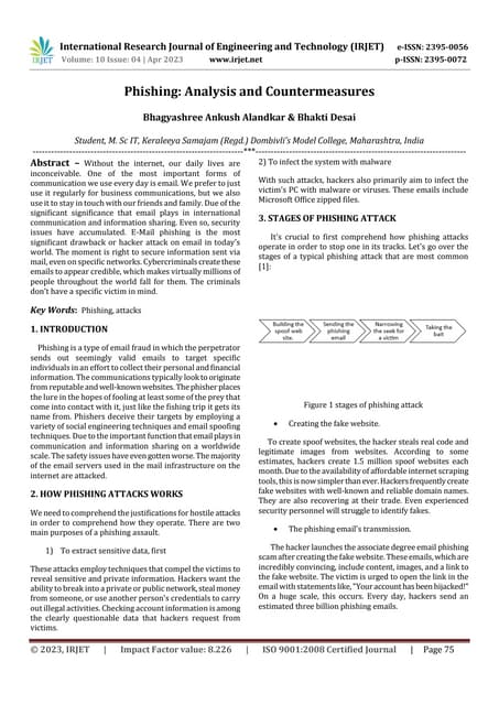 Phishing: Analysis and Countermeasures