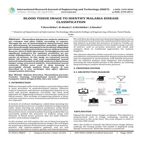 Detecting malaria using a deep convolutional neural network | PPTX