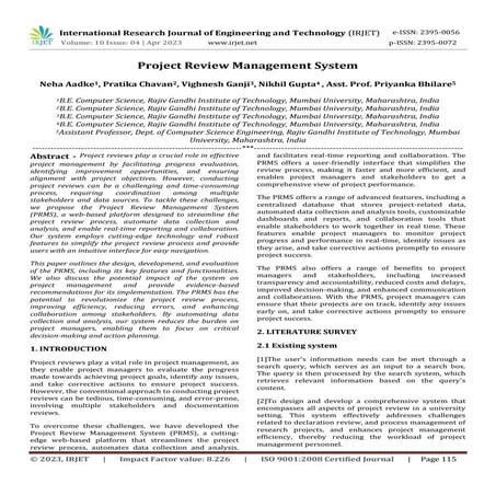 Project Review Management System