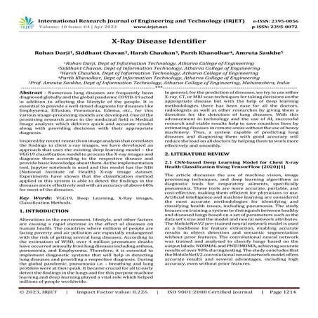 X-Ray Disease Identifier