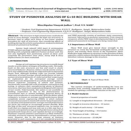 STUDY OF PUSHOVER ANALYSIS OF G+10 RCC BUILDING WITH SHEAR WALL | PDF