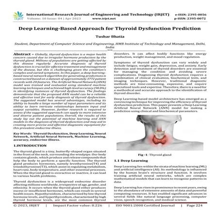 Deep Learning-Based Approach for Thyroid Dysfunction Prediction