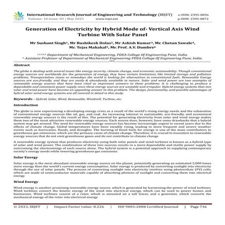 Generation of Electricity by Hybrid Mode of- Vertical Axis Wind Turbine ...