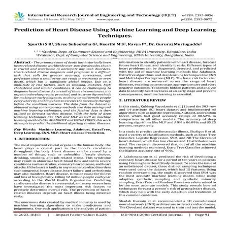 Prediction of Heart Disease Using Machine Learning and Deep Learning Techniques.