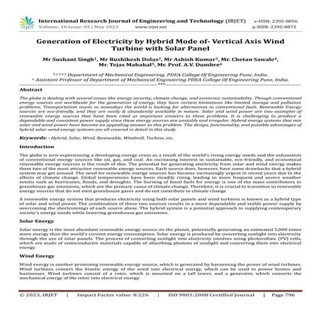 Generation of Electricity by Hybrid Mode of- Vertical Axis Wind Turbine with ...