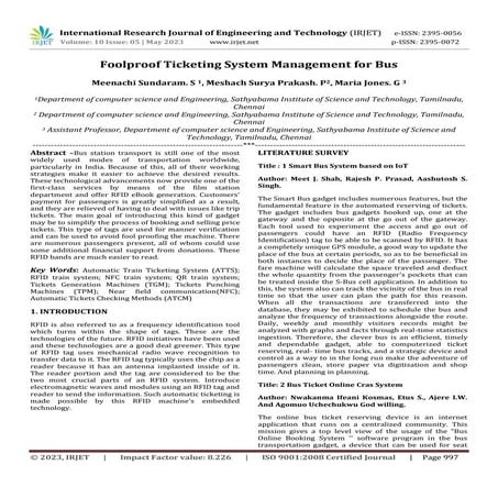 Foolproof Ticketing System Management for Bus