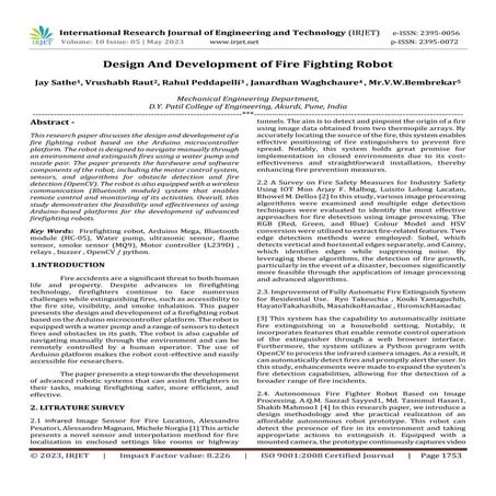 Design And Development of Fire Fighting Robot