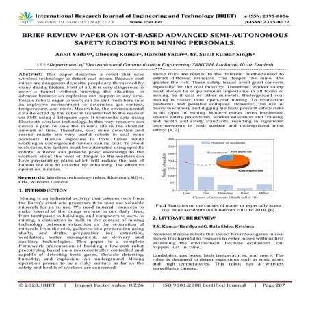 BRIEF REVIEW PAPER ON IOT-BASED ADVANCED SEMI-AUTONOMOUS SAFETY ROBOTS FOR MI...