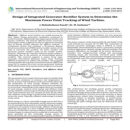 Design of Integrated Generator-Rectifier System to Determine the Maximum Powe...