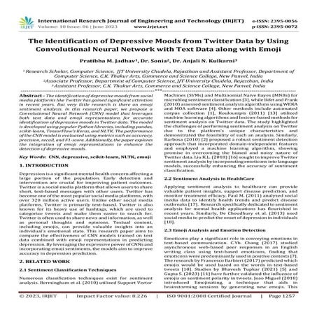The Identification of Depressive Moods from Twitter Data by Using Convolution...