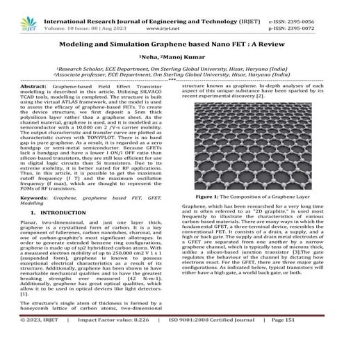 Modeling and Simulation Graphene based Nano FET : A Review