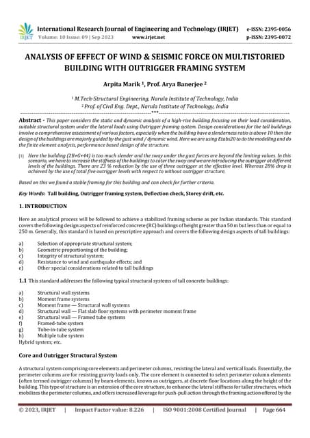 Seismic Analysis of High Rise Building Using Outriggers and Belt- Truss ...