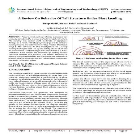 “A REVIEW STUDY ON STEEL STRUCTURE SUBJECTED TO BLAST LOADING” | PDF