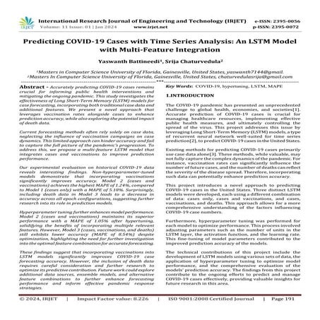Predicting COVID-19 Cases with Time Series Analysis: An LSTM Model with Multi...