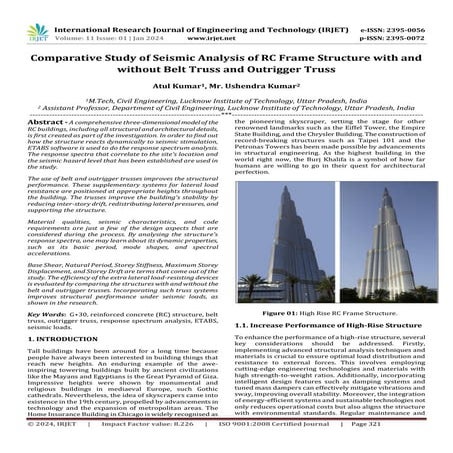 Comparative Study of Seismic Analysis of RC Frame Structure with and ...