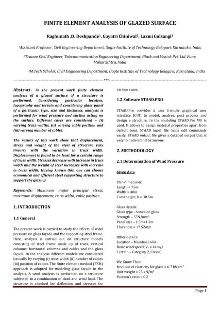 IRJET-Finite Element Analysis of Glazed Surface