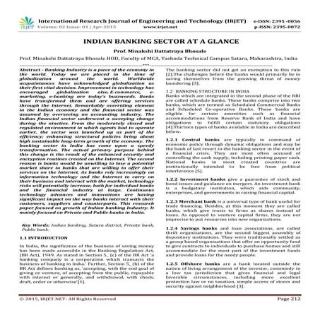 IRJET-Indian Banking Sector at a Glance