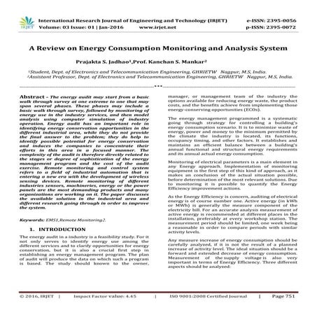 A Review on Energy Consumption Monitoring and Analysis System
