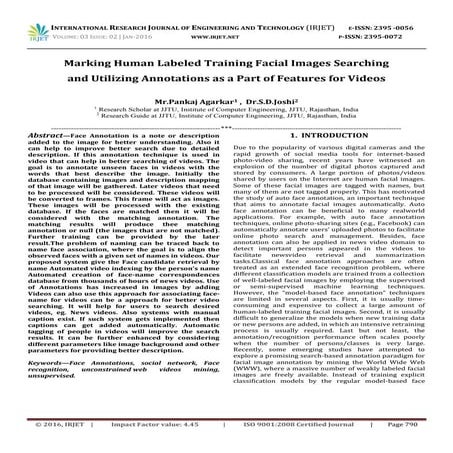 Marking Human Labeled Training Facial Images Searching and Utilizing Annotati...