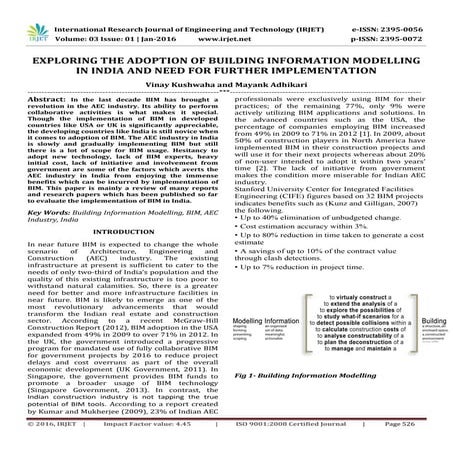 Exploring the adoption of building information modelling (bim) in the ...