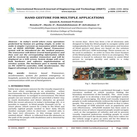 Hand Gesture for Multiple Applications