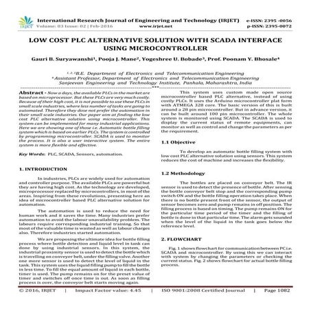 Low Cost PLC Alternative Solution with SCADA Interface Using Microcontroller
