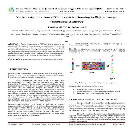 Various Applications of Compressive Sensing in Digital Image Processing: A Su...