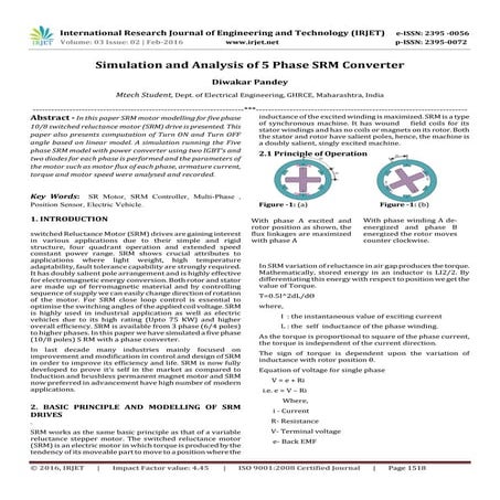 Simulation and Analysis of 5 Phase SRM Converter
