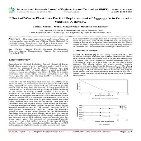 Experimental Study on Partial Replacement of Aggregate with Waste ...