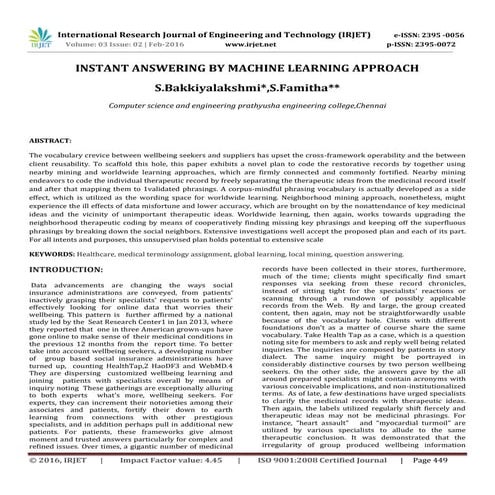 Instant Answering By Machine Learning Approach