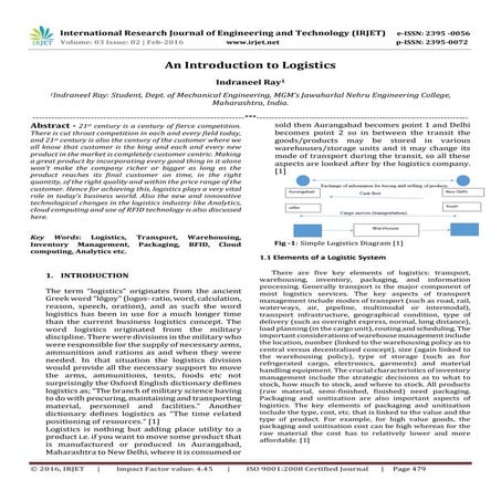 An Introduction to Logistics