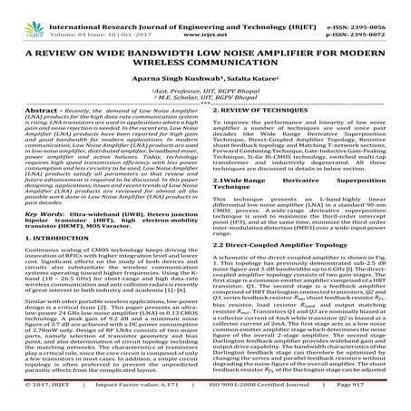 A Review on Wide Bandwidth Low Noise Amplifier for Modern Wireless Communication