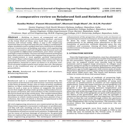 Comparative Review on Reinforced Soil and Reinforced Soil Structures