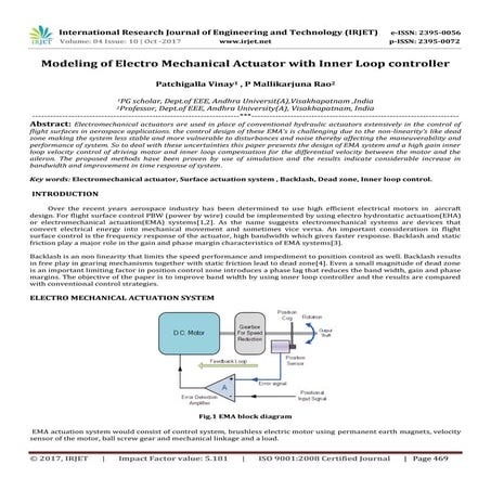 Modeling of Electro Mechanical Actuator with Inner Loop controller