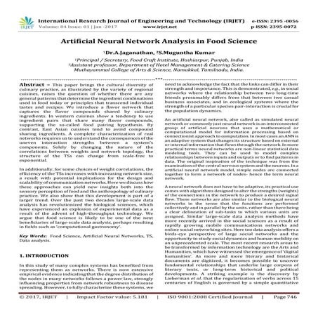 Modelling Food Systems as Neural Networks | PPTX