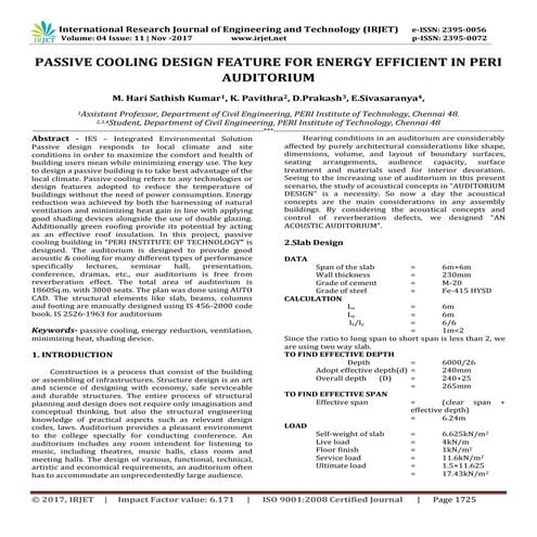 Passive Cooling Design Feature for Energy Efficient in PERI Auditorium