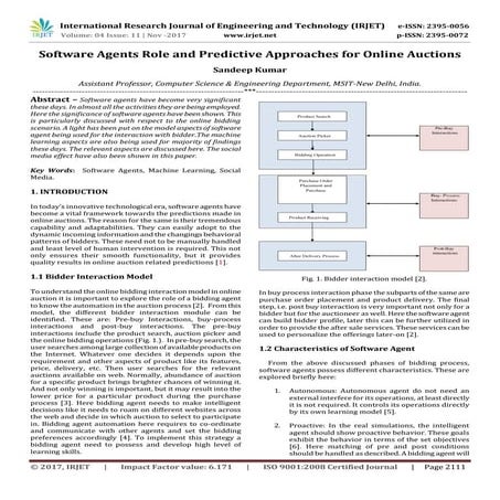 Software Agents Role and Predictive Approaches for Online Auctions