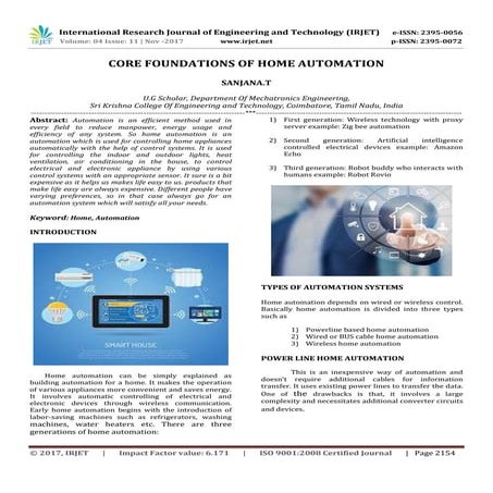 Core Foundations of Home Automation