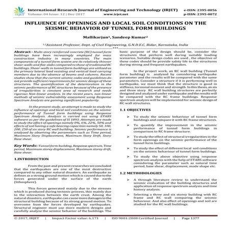 Influence of Openings and Local Soil Conditions on the Seismic Behavior of Tu...