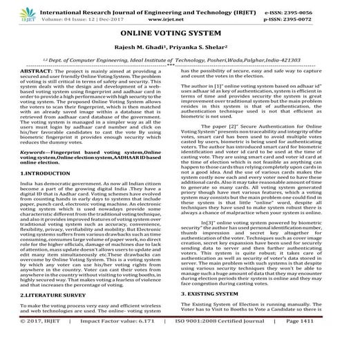 Online Voting System