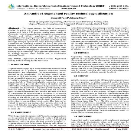 An Audit of Augmented Reality Technology Utilization