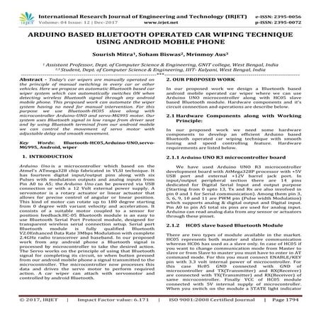 Arduino Based Bluetooth Operated Car Wiping Technique using Android Mobile Phone