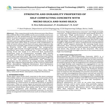 IRJET-Strength and Durability Properties of Self-Compacting Concrete With Mic...