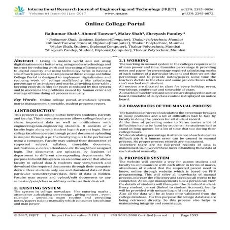 Online college portal