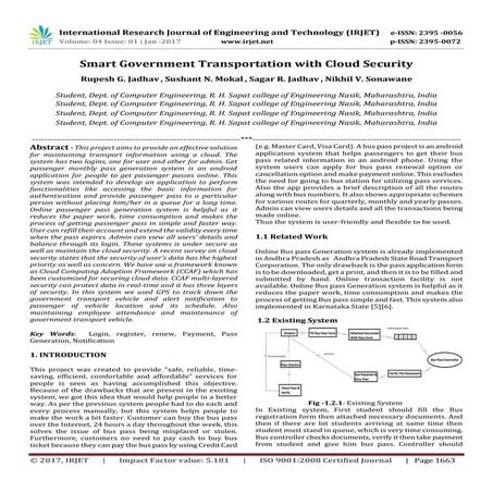 Smart government transportation with cloud security