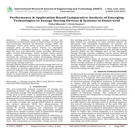 Performance & Application Based Comparative Analysis of Emerging Technologies...